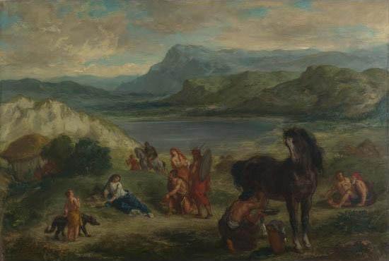 Eugene Delacroix Ovid among the Scythians oil painting picture